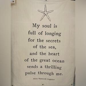 Coastal Wall Hanging Quote By Henry Wadsworth Longfellow